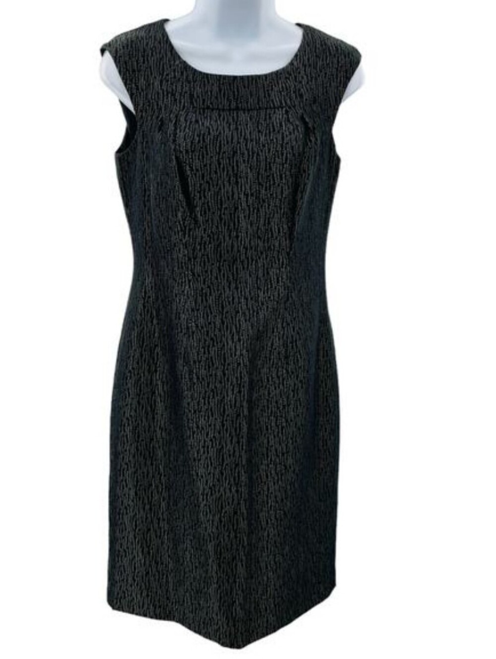 Calvin Klein Classic Sleeveless Black Sheath Dress Small/4